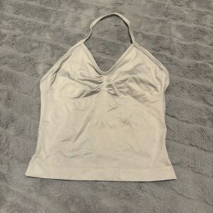 Light Gray Halter Cami Tank Top - Women